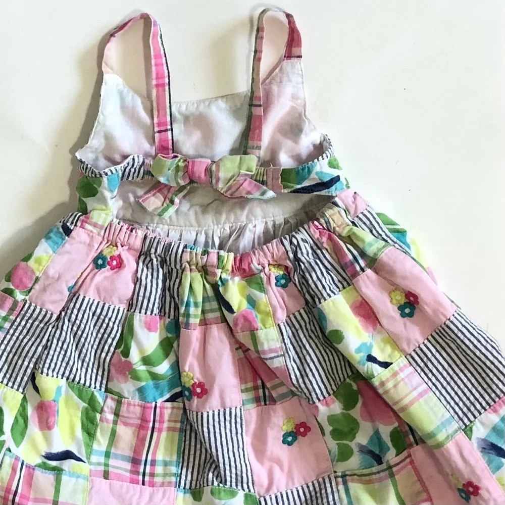 Gymboree Patchwork Girls Dress Sz 12-18mos